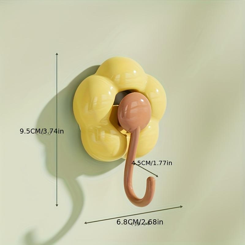 

Sunflower Suction Cup Hooks - No-Drill Heavy-Duty Plastic Wall Hooks with Reinforced Weight Capacity, Decorative Moisture-Resistant Hooks for Kitchen 1pc жёлтый