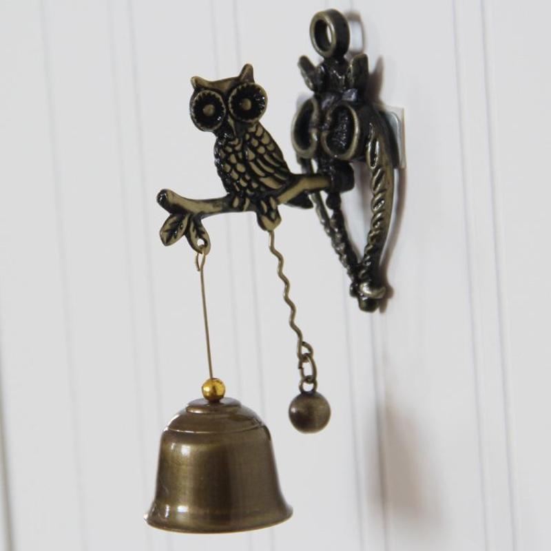 Vintage Style Animal Doorbells Metal Iron Bells Wind Bells Ornamental Walls Horses Elephant Owls