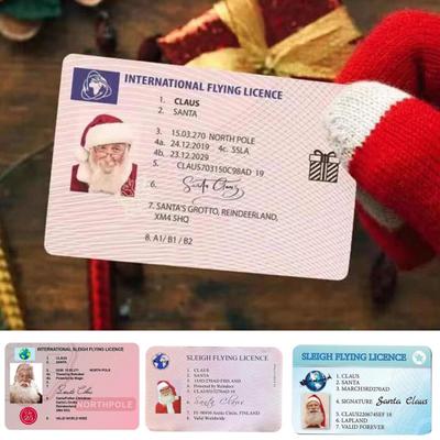 Noel Baba Lisans Süs Benzersiz Noel Dekorasyonu Noel Baba Hatıra için Ehliyet Kaybetti