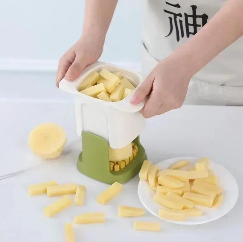 

1 Pcs Chips Maker Potato Chipper Potato Veggie Chopper Home Best Slicers Potato Chips Waffle Maker Vegetable Cutter білий