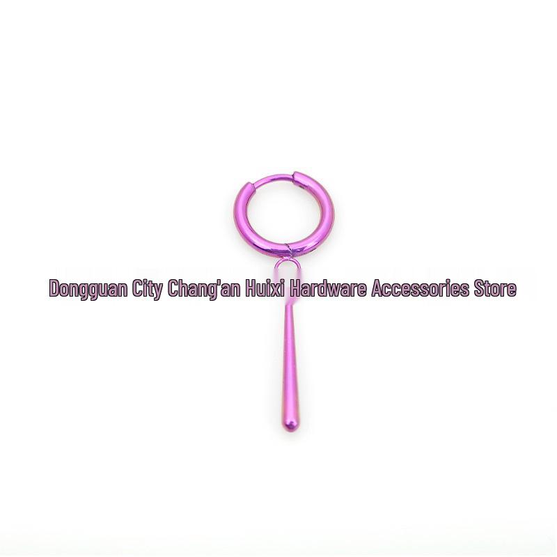 Titanium Alloy Water Drop Pendant Earrings with Anodized Color Change – G23 Titanium Hoop Body Piercing Jewelry.