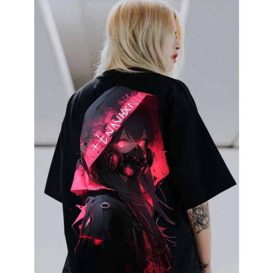 2024 Summer Fashion T-shirts Men Women Unisex Oversize Anime Character Japanese Style Streetwear Super Cool Couple T-shirts