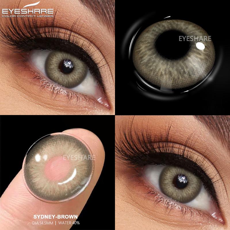 EYESHARE 1 Pair Fashion Eye Contacts Green Colored Pupils for Eyes Natural Blue Color Lenses High Quality Cosmetics Lens