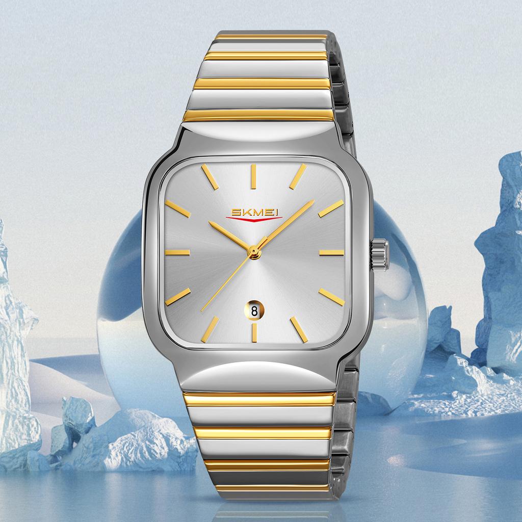 SKMEI Square Gold Men's Quartz Watch Waterproof Fashion Sport Watches for Men Clock Reloj Hombre