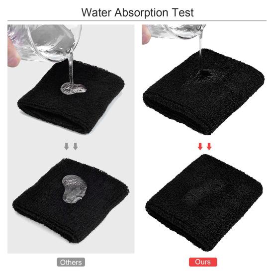 Terry Cloth Wrist Sweatband Breathable Absorbent Sports Wrist Band Men Women Athletic Running Football Volleyball Basketball Tennis Wristband