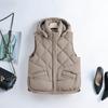 Winter new hooded with thickened loose coat women's short cotton vest jacket