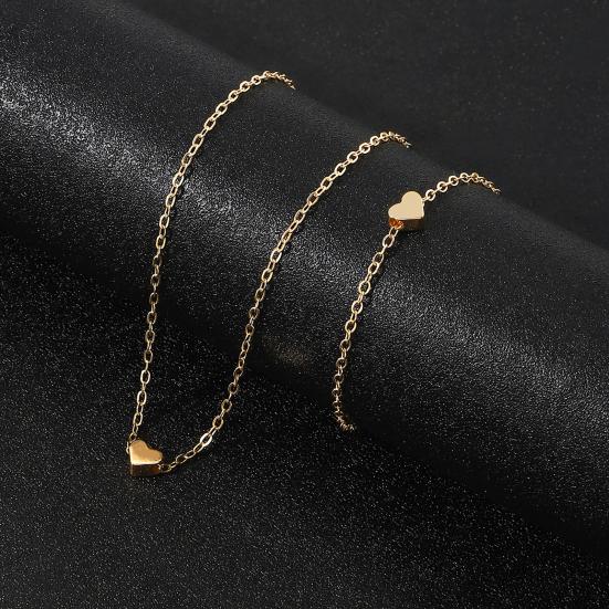 Hjärthänge Halsband Dam MiniHjärta Berlock Kort Halsband Smal Kedja Nyckelbenshalsband Gåva till Henne Hustru Flickvän