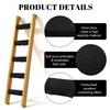 Bunk Bed Ladder Pads 5 Pieces Anti-Slip Mat Loft Bed Ladder Step Pads with 10 Adjustable Hoop Straps for Dorm College RV Kids