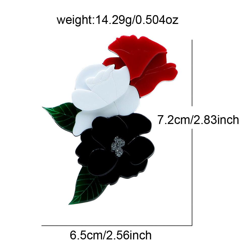 Ręcznie łączona akrylowa broszka w kształcie kwiatu piwonii, spersonalizowany i modny damski kwiat na klatkę piersiową