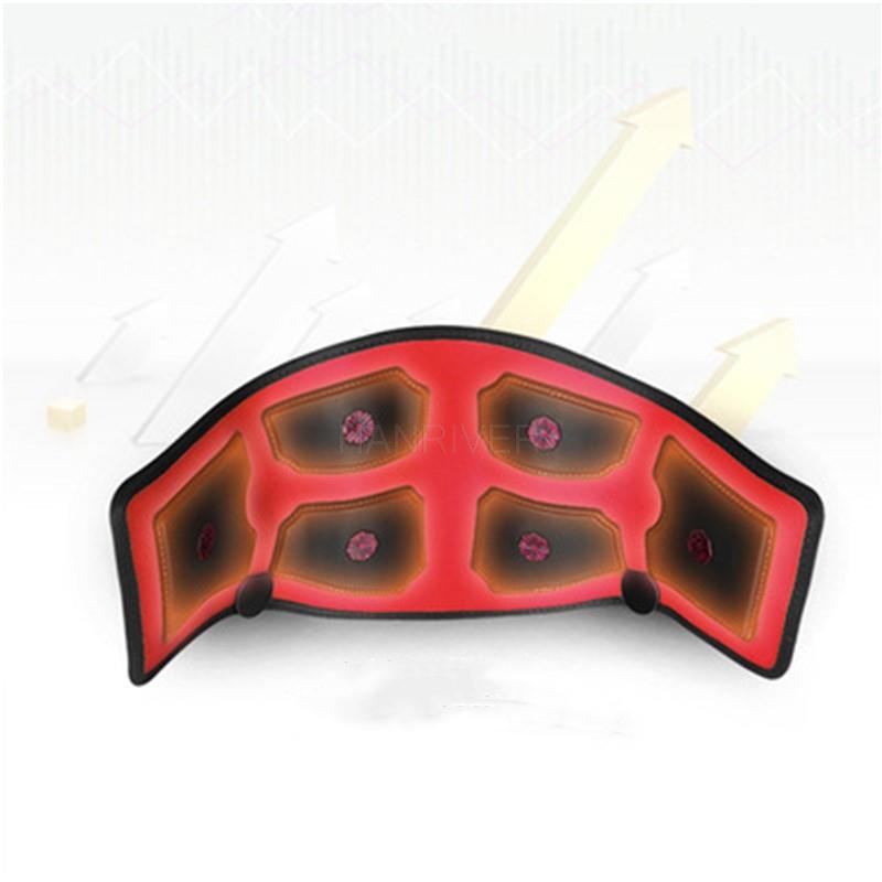 

EMS waist massager smart hot moxibustion lumbar massage belt heating to reduce fat lumbar physiotherapy belt 220 V червоний