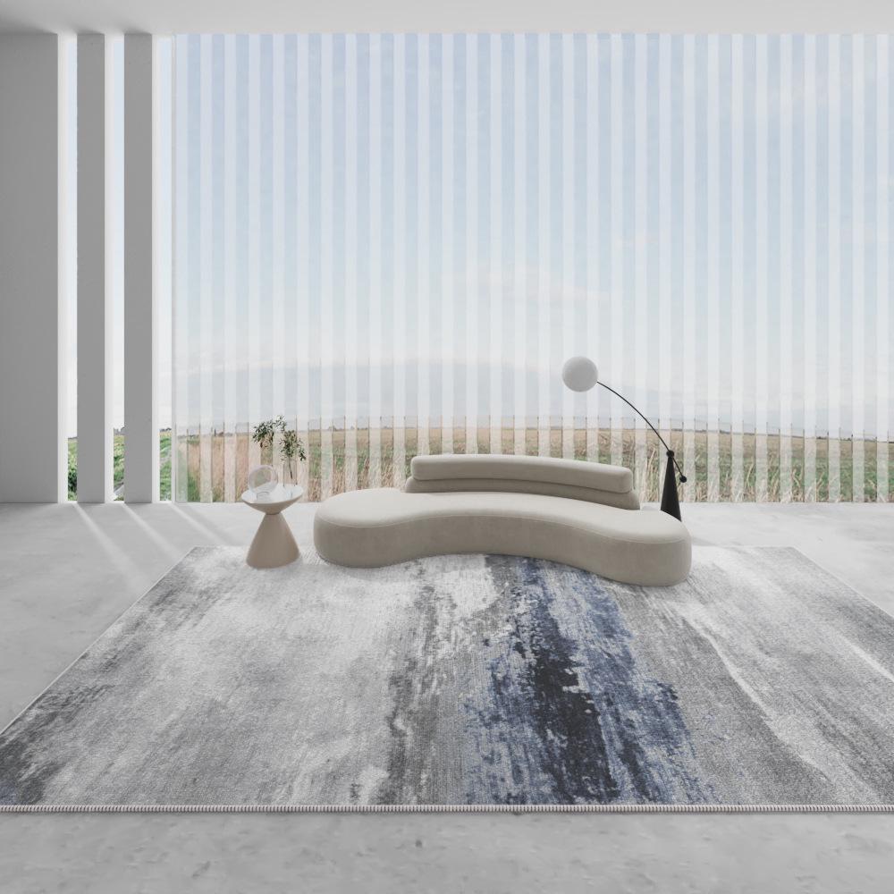 Wabi-Sabi Loop Pile Carpet: Non-Slip Floor Mat for Living Room, Light Luxury Coffee Table, and Bedroom Decor