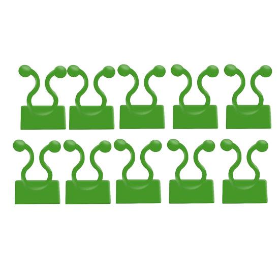 

10 шт./компл., зажим для растений, бесплатная гибкая стена для скалолазания, фиксатор зеленых растений, крючок для виноградной лозы для сада M зелёный