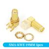 SMA‑KWE Right Angle SMA Female Plug Adapter Solder Edge PCB Mount RF Coaxial Connector