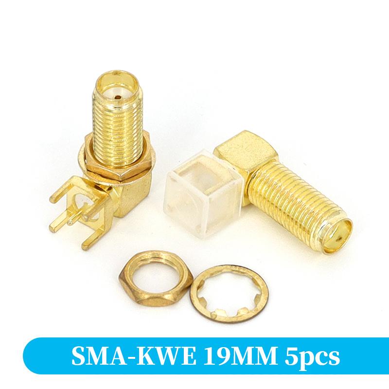 SMA‑KWE Right Angle SMA Female Plug Adapter Solder Edge PCB Mount RF Coaxial Connector