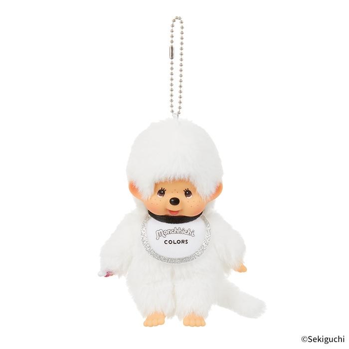 

Monchhichi plush keychain white.