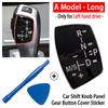 Shift Knob Panel Sticker Cover Parts Set Car Trucks Gear For BMW X1/X3/X5/X6/M3/M5 Interior Accessories Trim