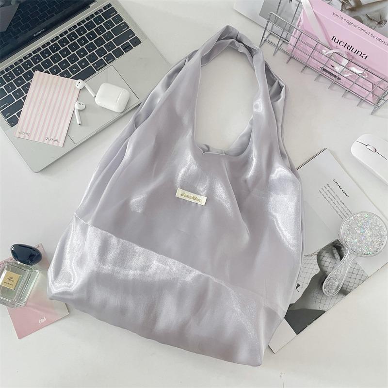 

Gentle Girl Fairy Vest Bag Shoulder Bag Large Capacity Handbag Lazy Wind Underarm Tote Bag сірий колір
