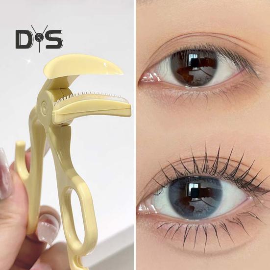 Eyelash Curler with Silicone Comb Portable Travel Ergonomic Handle Lashes Clip Professional Beginner Women Eye Lashes Curling Tools