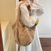 Exquisite Fashion Hand-knitted Hollow Women's Tote Bag New Casual Versatile Shoulder Bag Shopping Bag