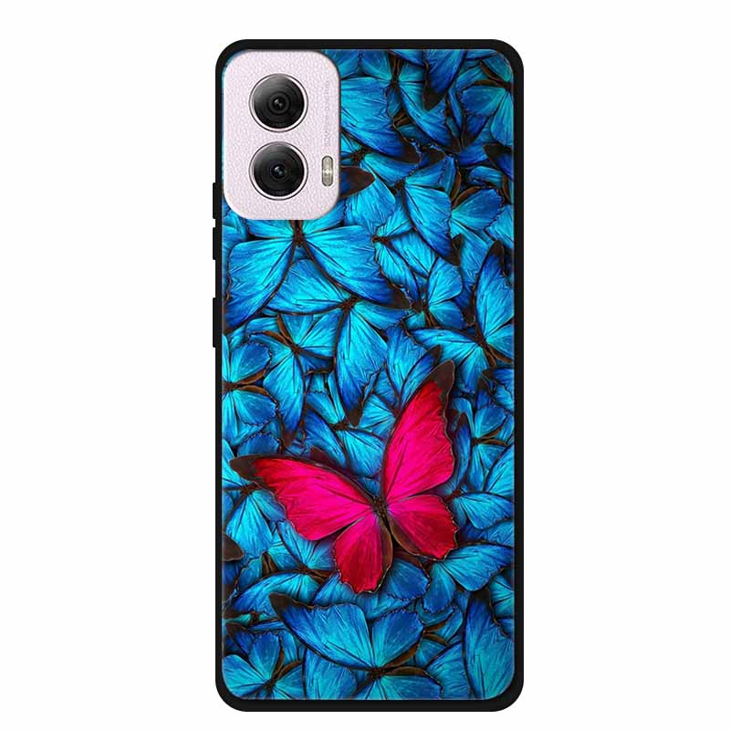 For Moto G Power 2024 Case TPU Animals Soft Silicone Phone Cases For Motorola G Power 2024 5G Wolf Protector Original Back Cover