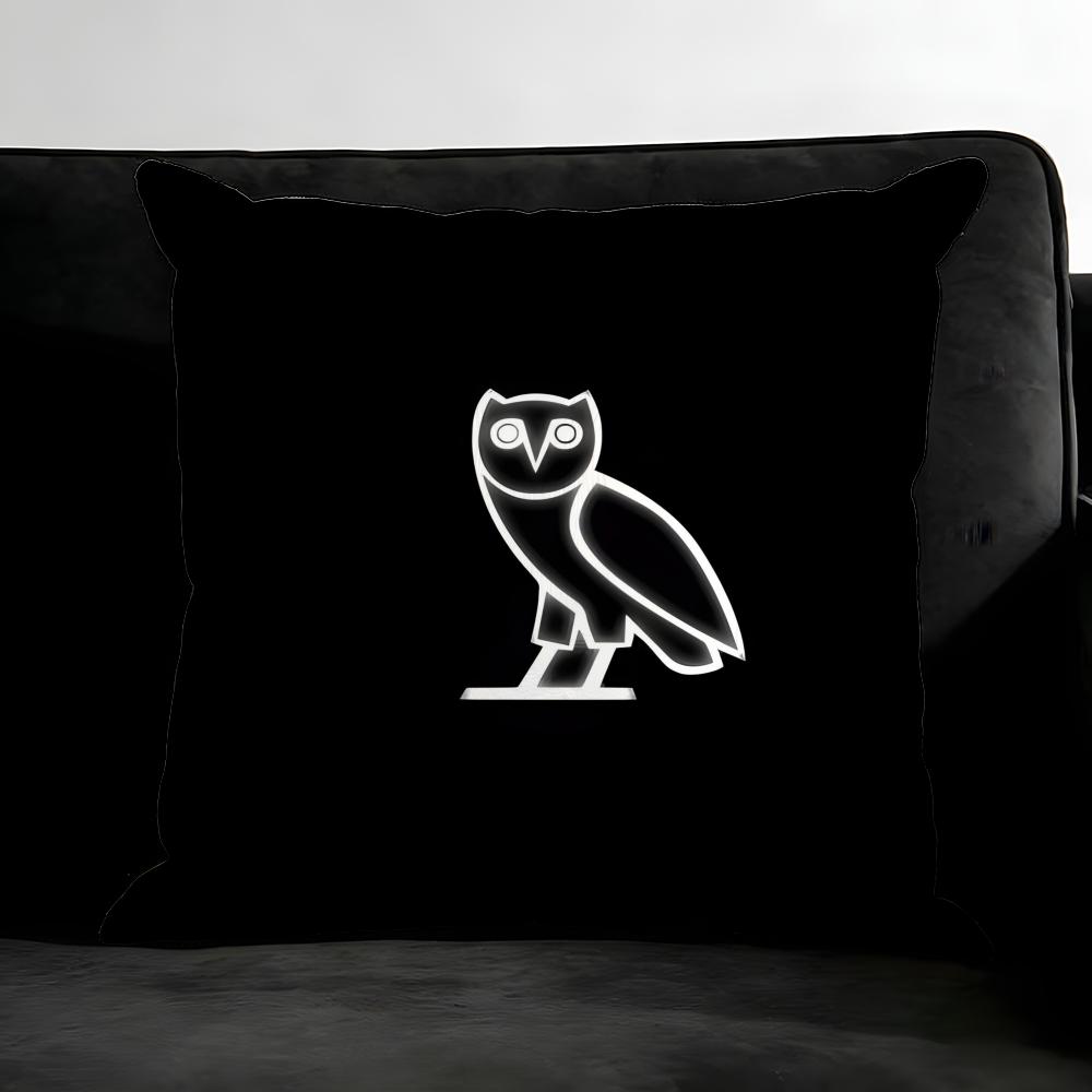DDrake OOvo Owl Cushion Cover Pillowcase Ultra Soft Skin Friendly Fabric Cloud Like Comfort Concealed Zipper