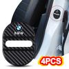 BBIO8 4Pcs Carbon Fibre Car Door Mute Damping Cushion ABS Car Door Lock Buckle Cover For BMW M E90 G26 E60 E46 F10 F30 E39 E36 F20