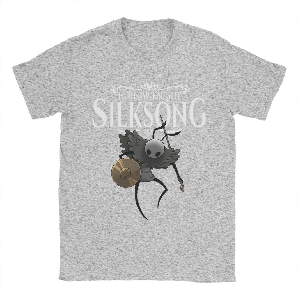 Herren T-Shirts Hollow Knight Silksong Freizeit 100% Baumwolle T-Shirt Kurzarm T-Shirt Rundhals Tops Große Größe