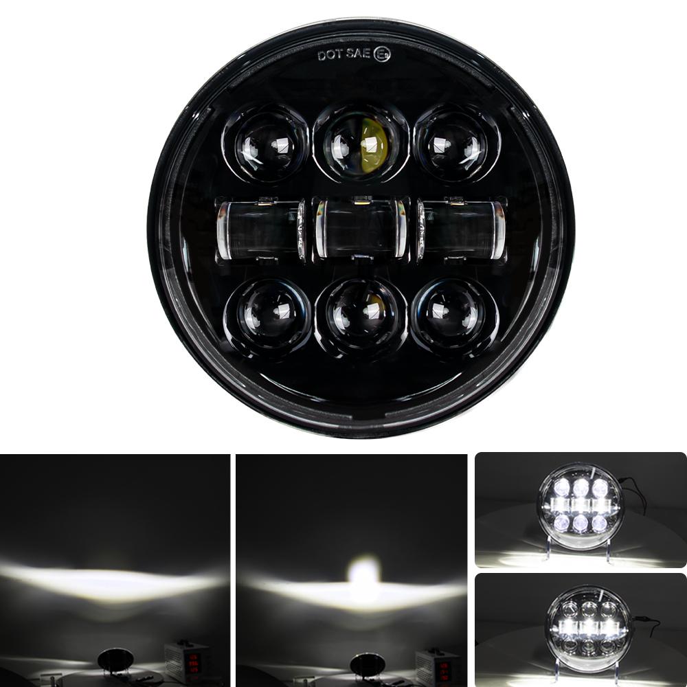 

Универсальная 5 3/4 дюйма 5,75 светодиодная автомобильная мотоциклетная фара для Harley Indian Scout Honda Yamaha V-Star Triumph DRL H4 фара
