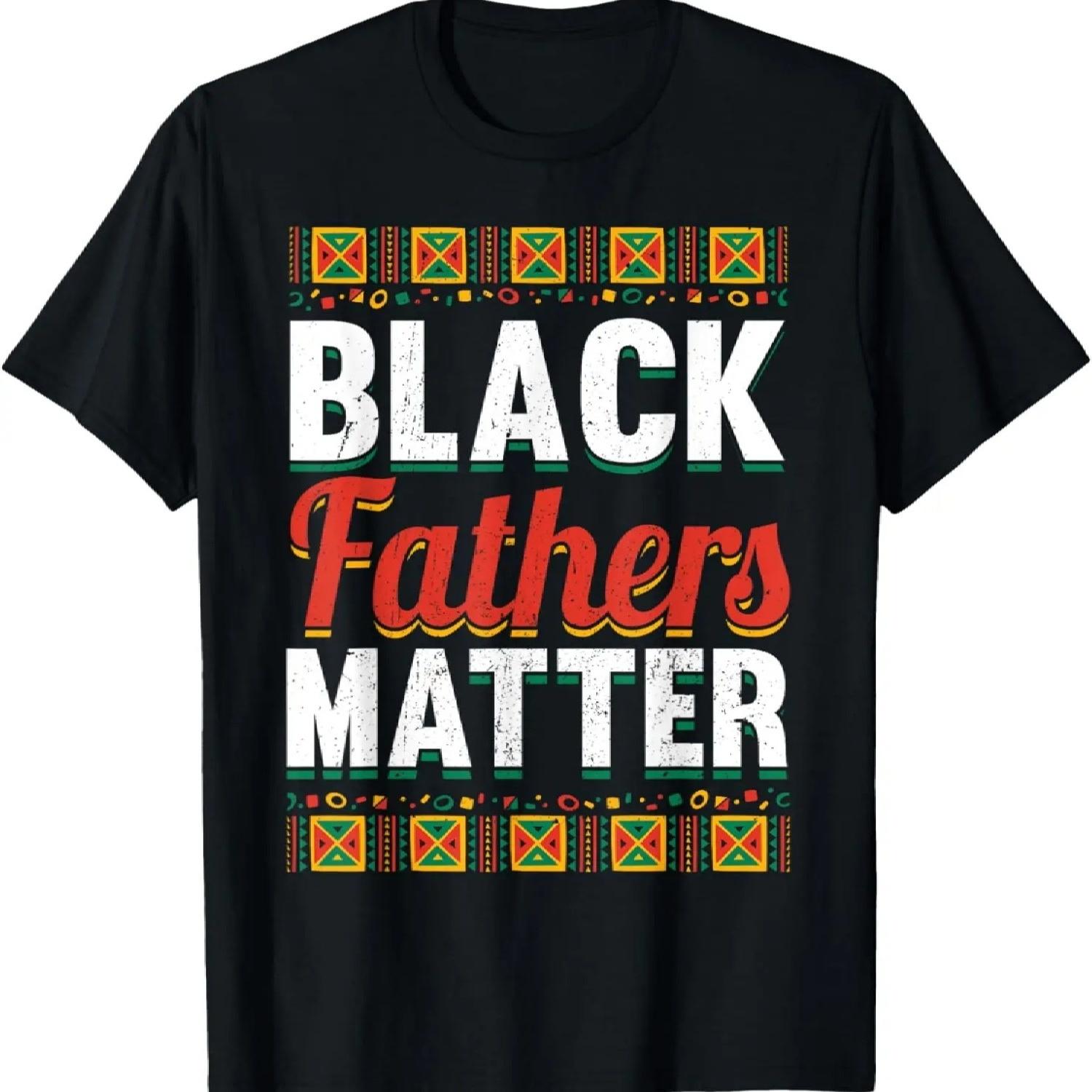 Мужская футболка  Черные Отцы Имеют Значение  Месяц Черной Истории День Отца XXXXXL чёрный