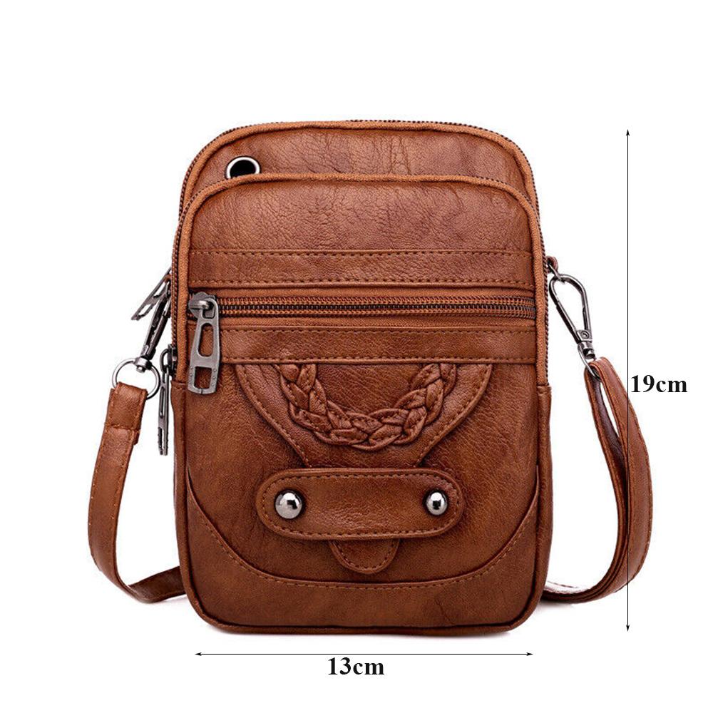 Men'S Shoulder Bag Multi-Functi Leather Messenger Bag Casual Crossbody Bags High Quality Male Purse Phe Men'S Chest Pack