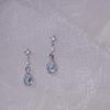 Simple Geometric Frosted Earrings Female Cold Wind Temperament Earring Buckle Niche Hundred with Earrings Affordable Dainty Earrings Daily Wear