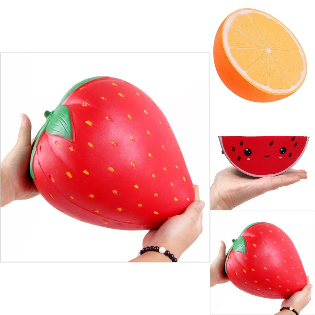 Jumbo Super Riesig Weich Squishy Wassermelone Orange Erdbeere Pfirsich Langsam Aufsteigend Quetschspielzeug