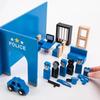 Montessori Wooden Toys Children Fire Station Police Station Simulation Toy Pretend Play Tools Construction Toy Motor Skills Kids
