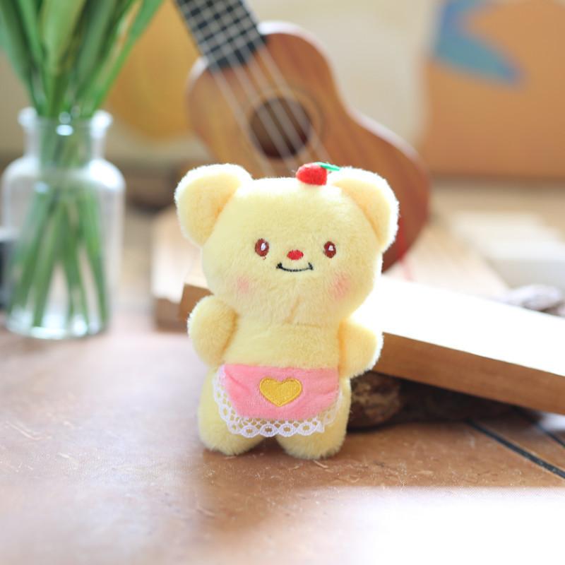

Charming Cartoon Bear Plush Keychain Cute Butter Bear Bag Accessory рожевий