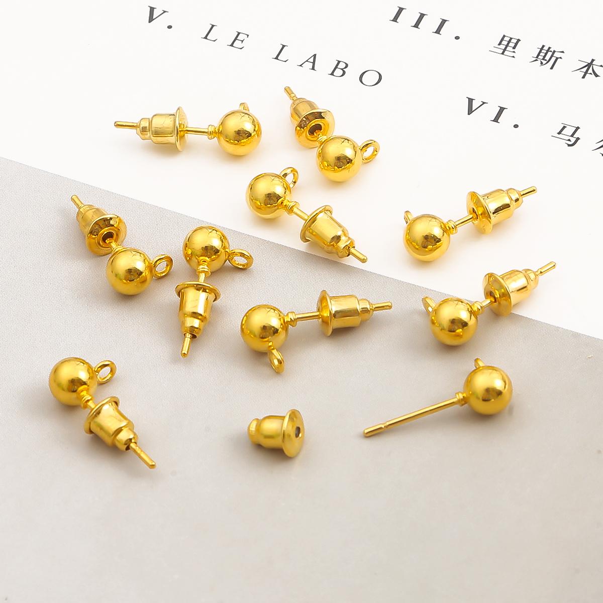 

10/50 шт. металлические фурнитура для сережек-гвоздиков, основные стопоры для игл для серег, аксессуары «сделай сам» 3x14mm 10pcs