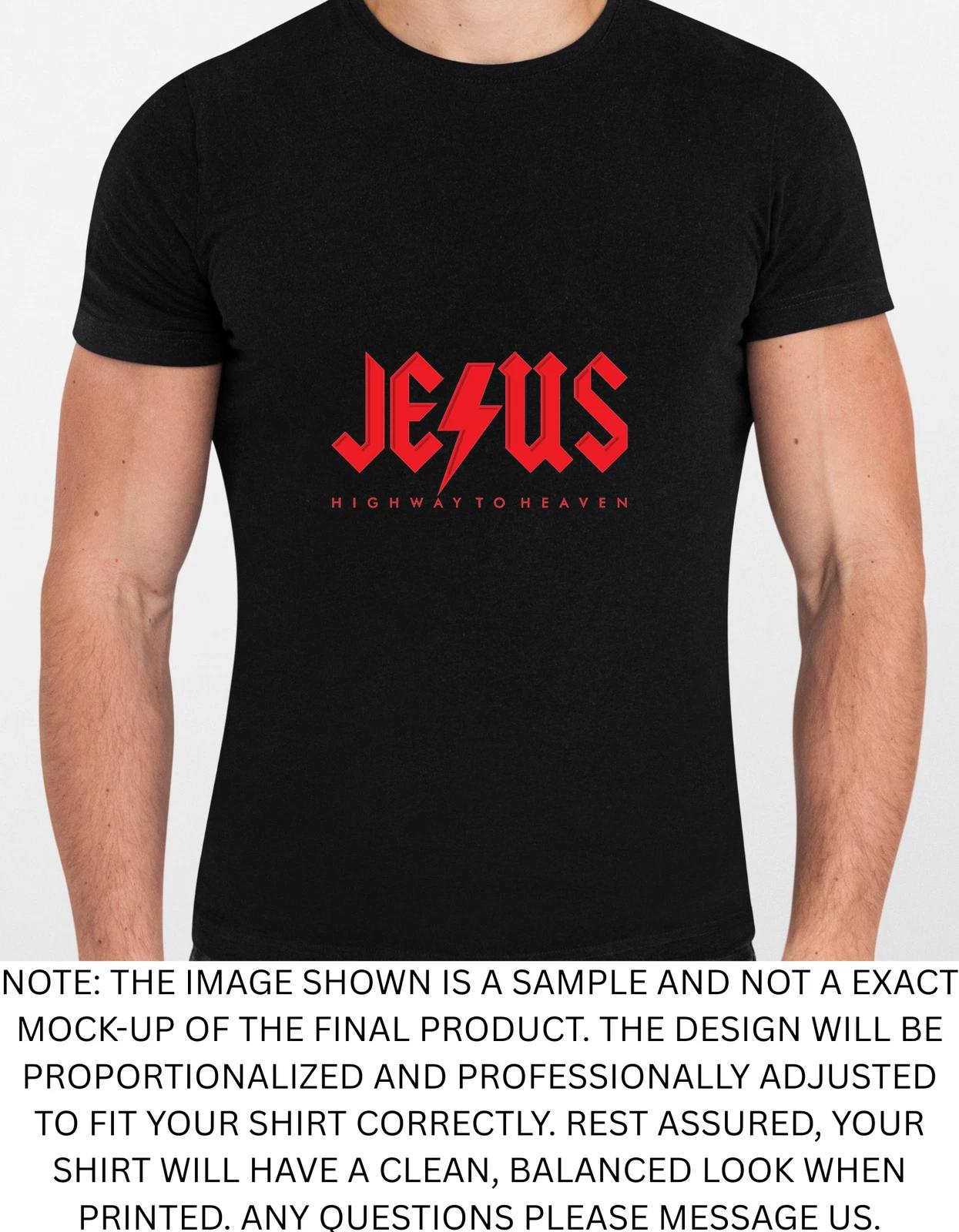 Men s and Women s T-shirts Jesus Highway To Heaven Religious God Jesus Graphic L