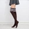 Three bars thigh socks summer women's cotton thin striped socks student socks performance socks knee socks JK socks