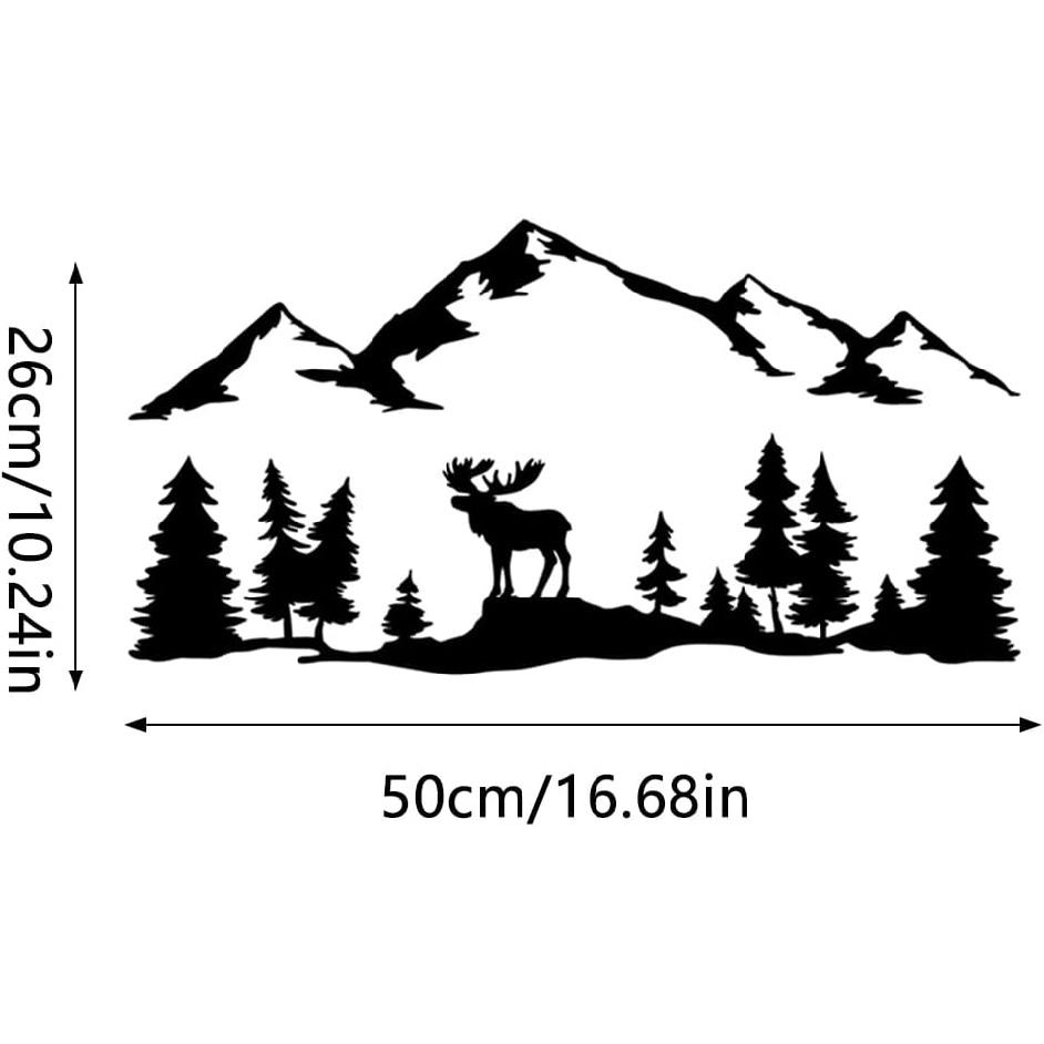 

Riloer Moose-Shape Tree Forest Mountain Stickers For Car Mountain Stickers For Your Car Mountain Car Stickers Car Sticker Compass Tree Mountain