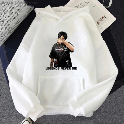 Legender Dör Aldrig Sidhu Moose Wala Huvtröjor Indisk Rappare Sweatshirt Unisex Harajuku Casual Herr Dam Y2k Kläder