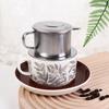 Edelstahl Kaffee Tropffilter Tragbar Vielseitig Vietnamesische Kaffeemaschine Langlebig Silber Kaffee-Infuser-Tasse Camping