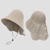 Summer Knitting Sun Hat For Women Fashion Breathable Sun Protection Foldable Fisherman's Hat Versatile Hat For Outdoor Travel