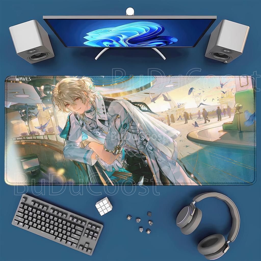 Wuthering Waves LuukHerssen Mousepad overlock offices Gaming keyboard Mouse Pad Anime Rubber HD Printing xmm XXL Desk Mat