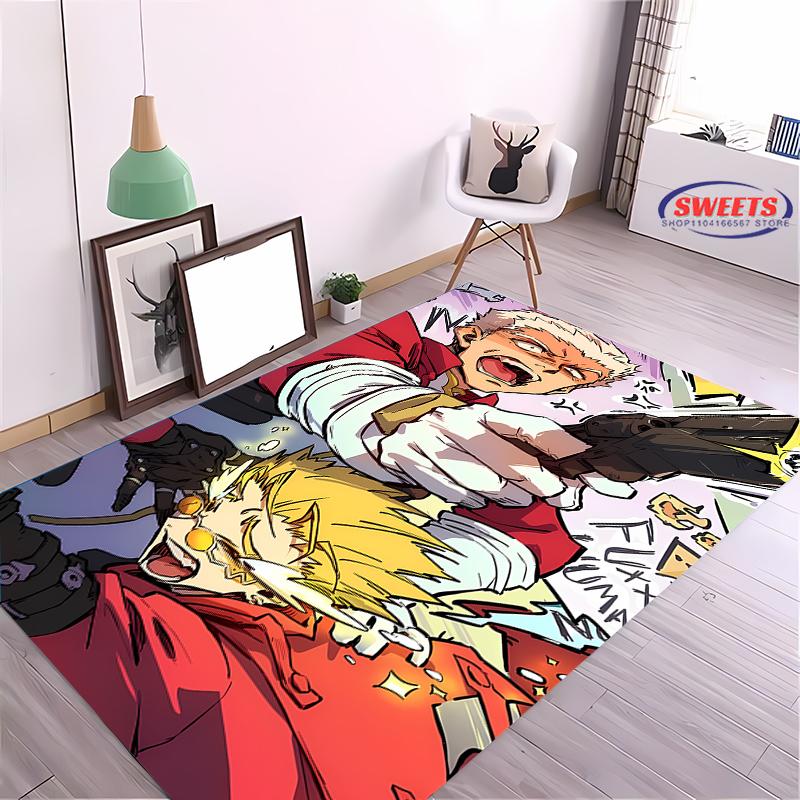 Nya hyllor! Bilibili Trigun Stampede Matta, Vardagsrum Sovrum Kontor Barnrum Val, Halkfri Maskintvättbar Matta