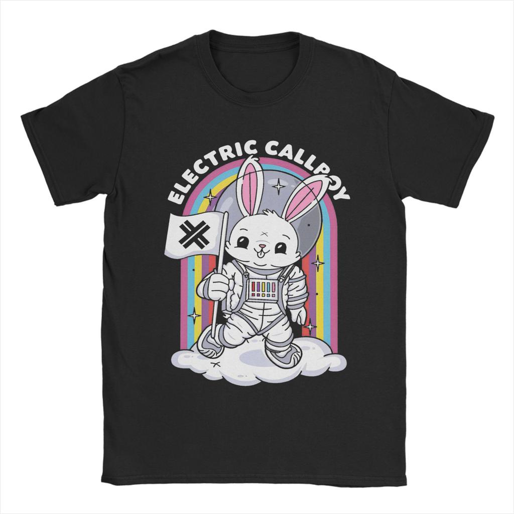 Casual Electric Callboy Splash Vinyl T Shirt Men O-neck Short Sleeve Clothing Cotton Summer Top Tee