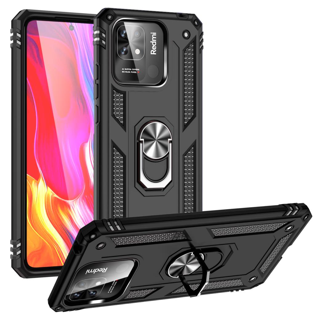 Kryt Pouzdro pro Xiaomi Redmi 10C 10 C Nárazuvzdorný Pancéřovaný Odolný Vojenský Ochranný Držák Prstenu Magnetické Pouzdro na Telefon