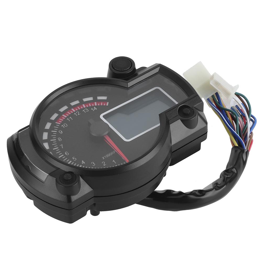 Multifunction Speedometer Tachometer Odometer 15000rpm LCD Display Universal Motorcycle Gauge