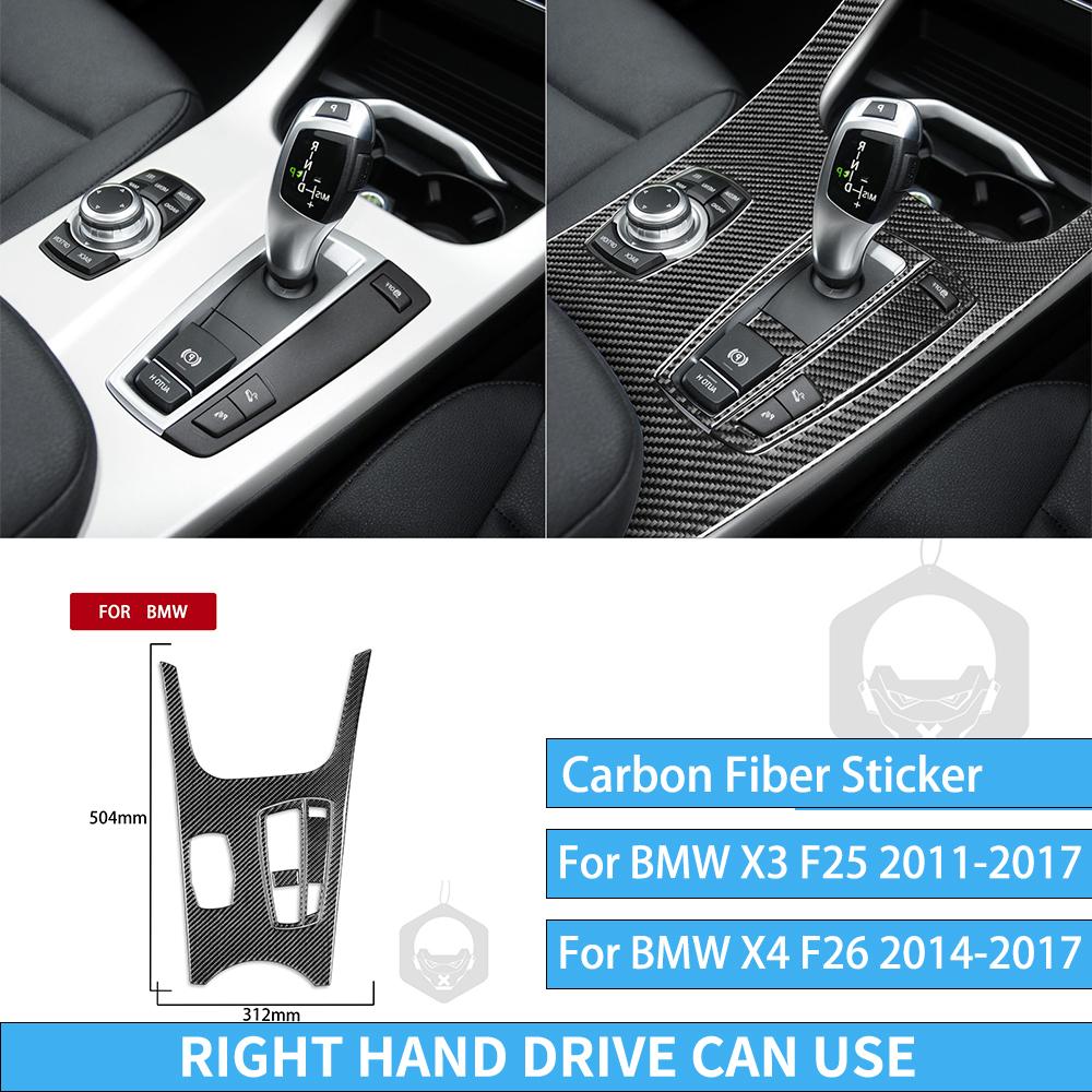 For BMW X3 F25 2011-2017 For X4 F26 2014-2017 Accessories Interior Dashboard Gear Outlet Full Set Kit Carbon Fiber Cover Sticker