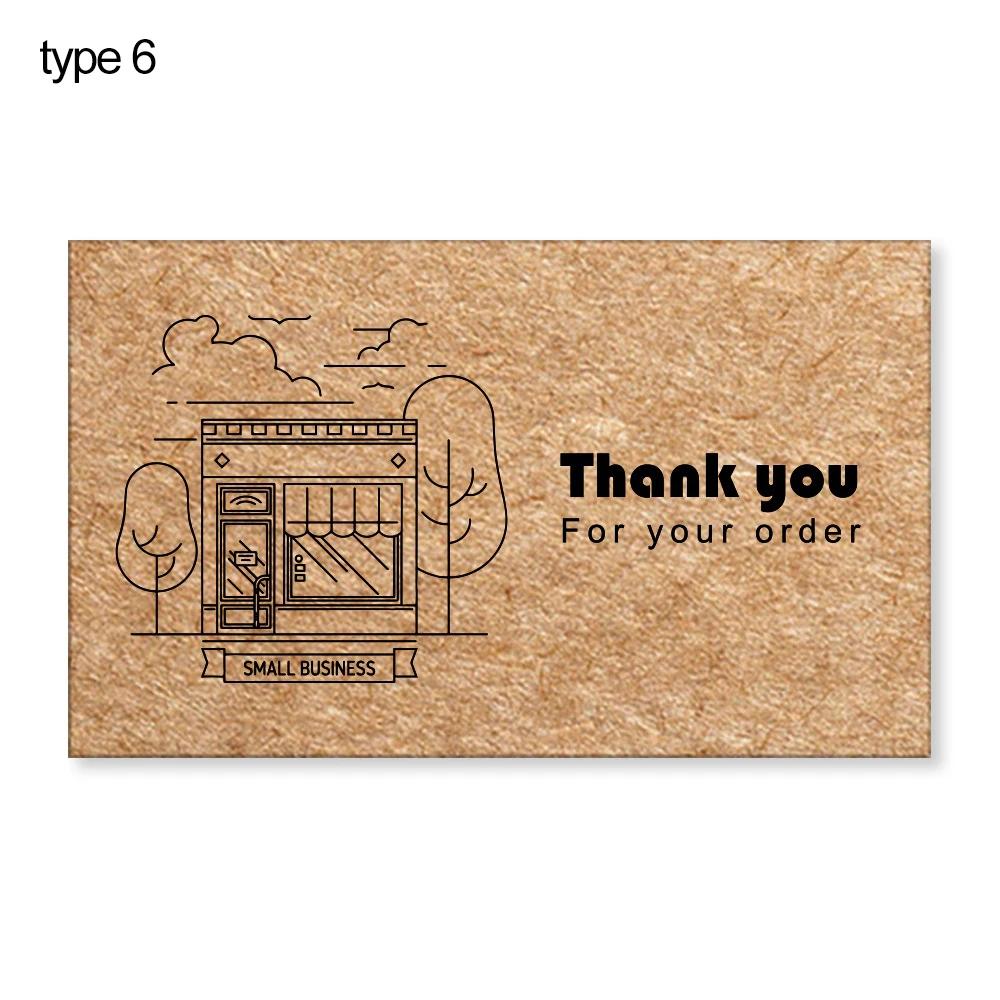 30Pcs Greeting Tags Thank You For Your Order Kraft Paper Card For Small Business DIY Crafts Gift Decoration Card Online Retail