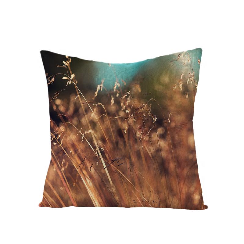 

Home Tropical Plant Green Leaves Polyester Pillowcase Home Nordic Ins Style Cushion Waist Pillowcase 45 * 45Cm (excluding pillow core)