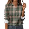 Women's Shirt Blouse Christmas Print Button Long Sleeve Casual Basic Shirt Collar Regular Top